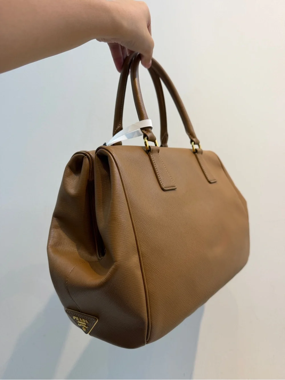 prada Classic Structured Women's Satchel Handbag in Brown